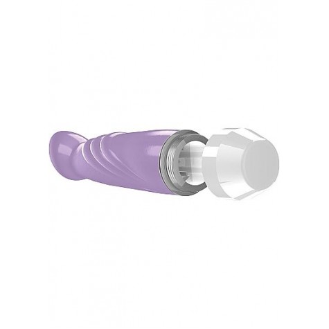 Фиолетовый вибратор Livvy со скошенной головкой - 15,5 см.